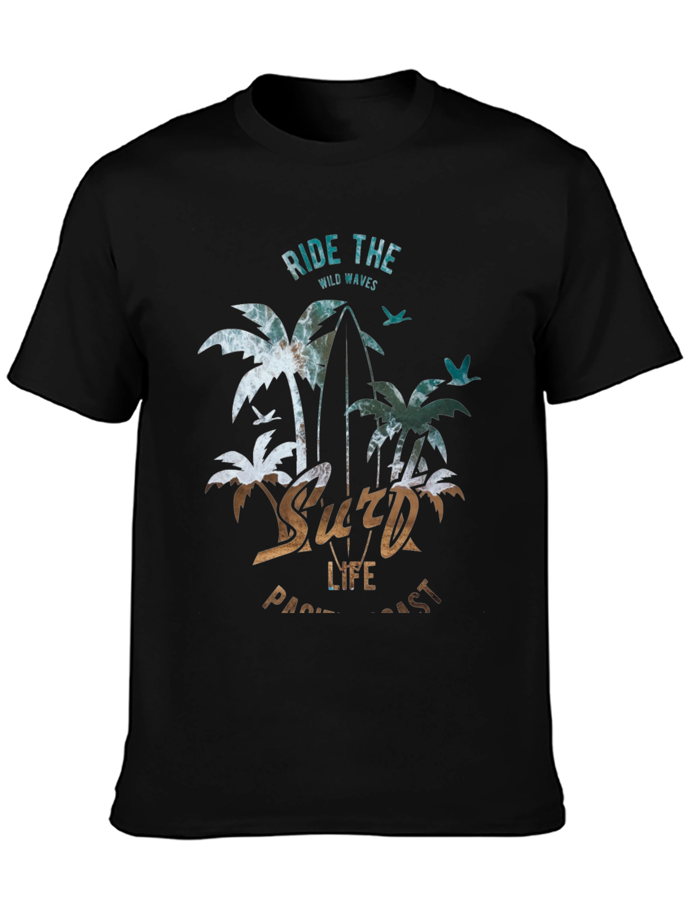 Ride The Wild Waves Surf Life T-Shirt