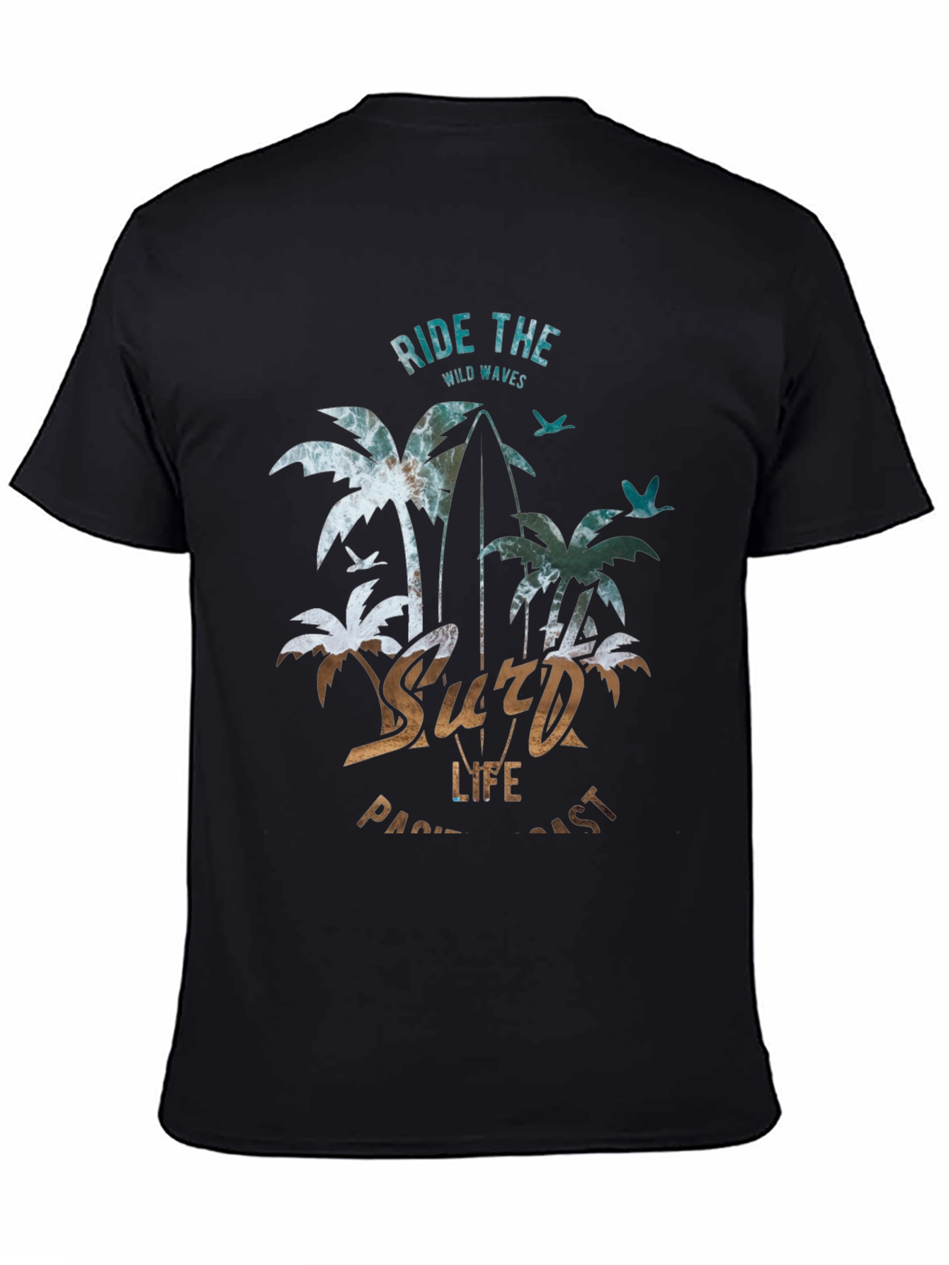 Ride The Wild Waves Surf Life T-Shirt