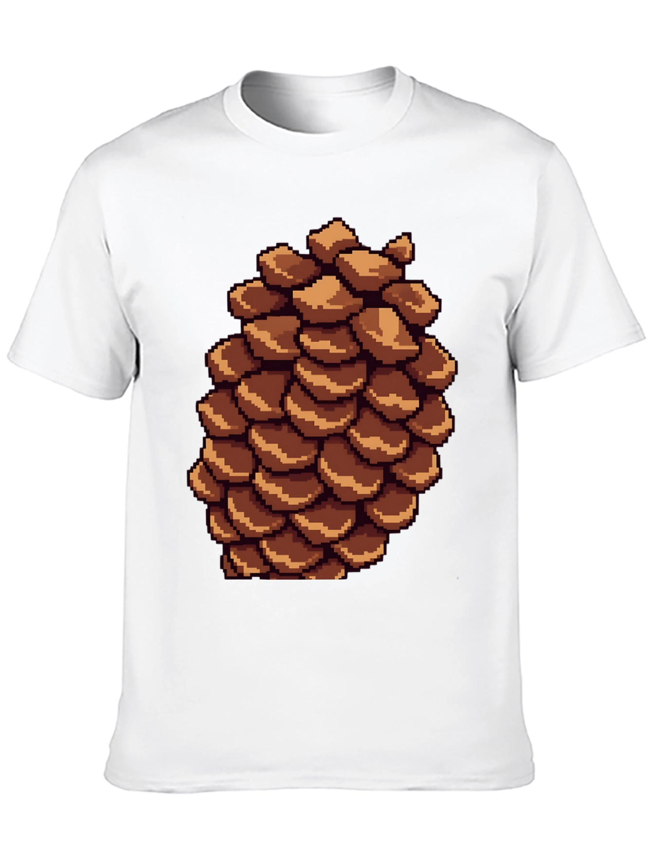 Pixel Pinecone T-Shirt - Nature Inspired Retro Style