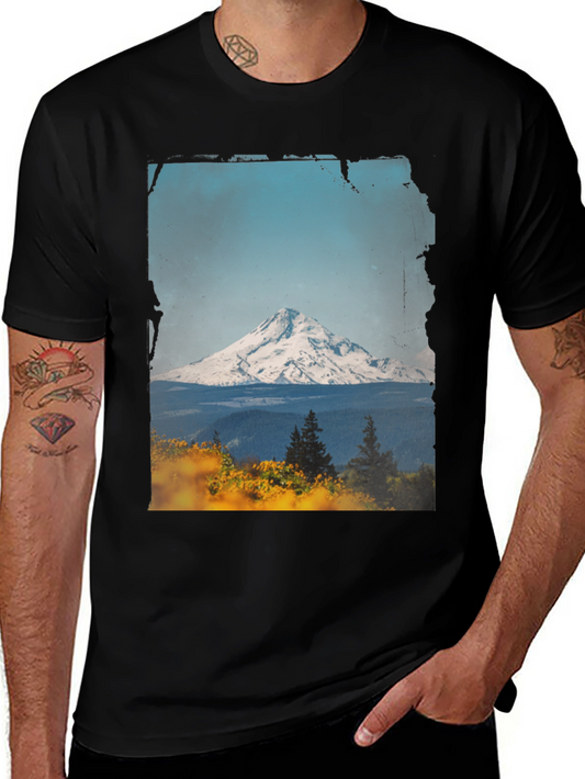 Mountain View Graphic Tee - Black Casual Shirt