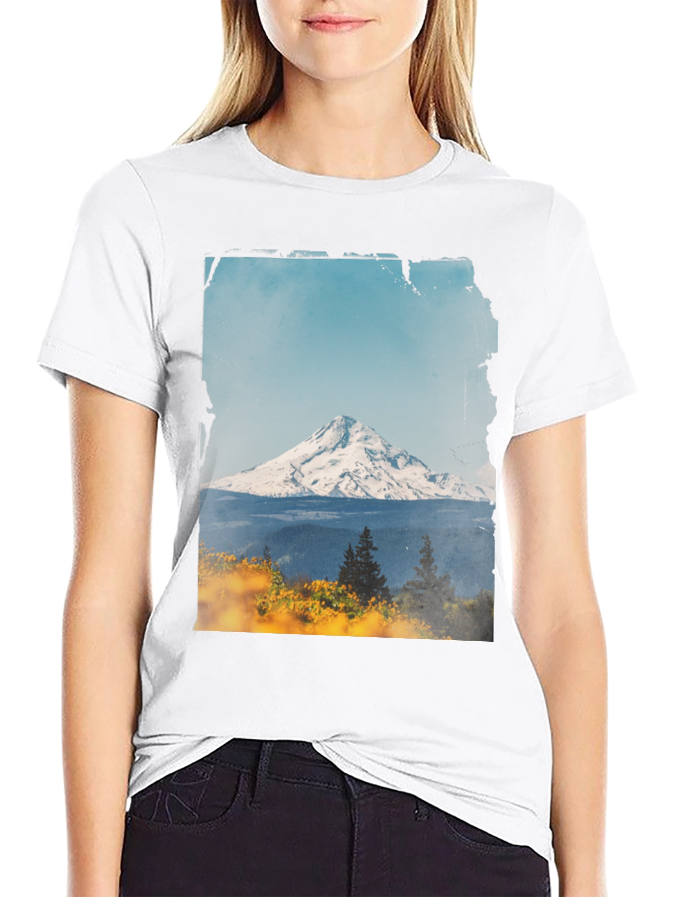 Mountain View Graphic Tee - Black Casual Shirt