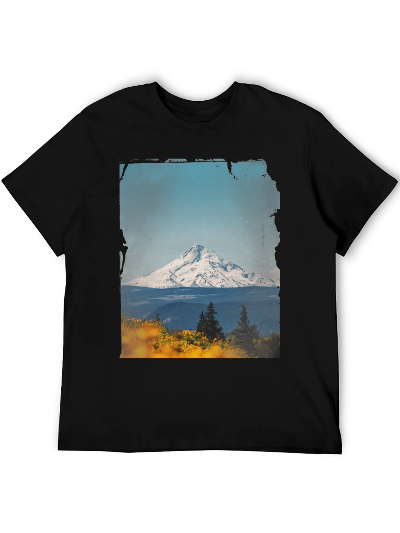 Mountain View Graphic Tee - Black Casual Shirt