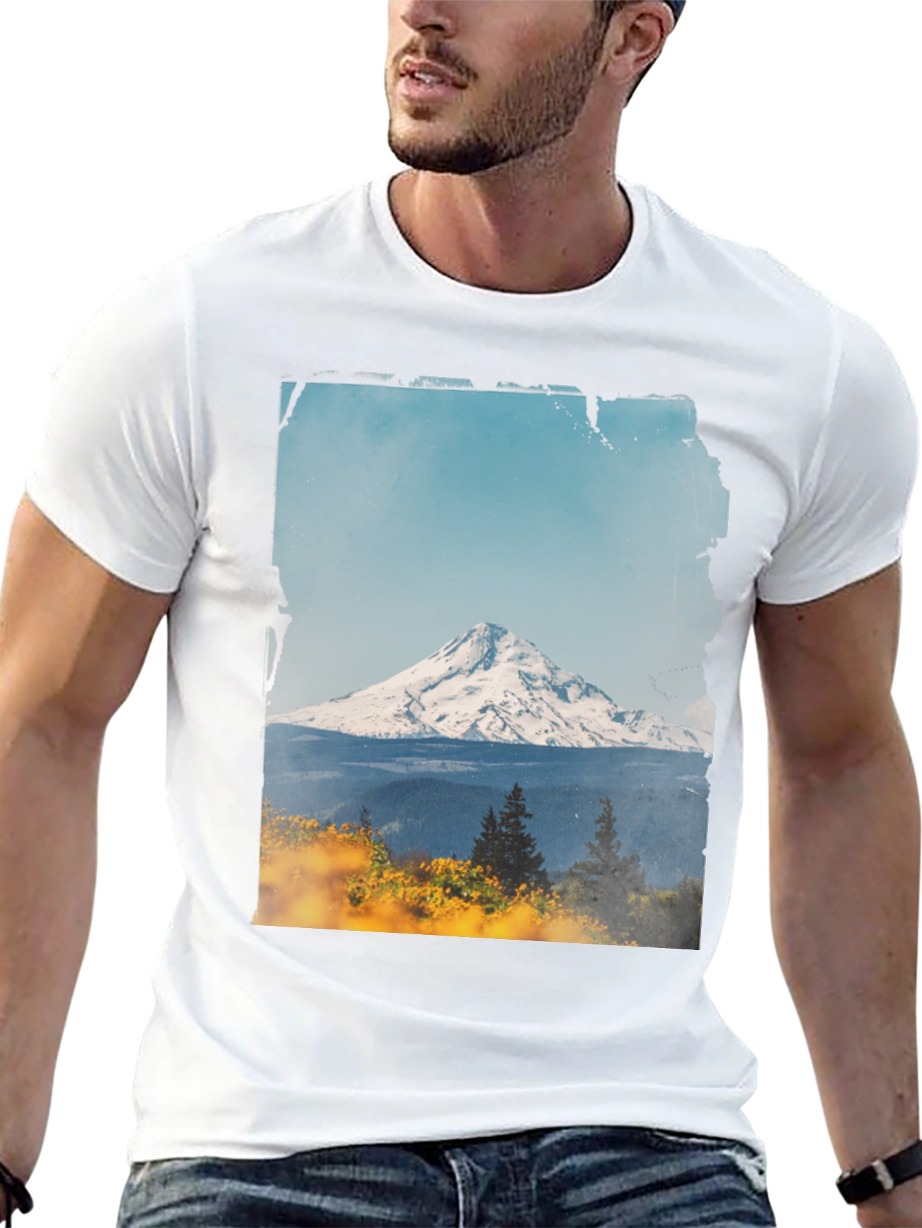 Mountain View Graphic Tee - Black Casual Shirt