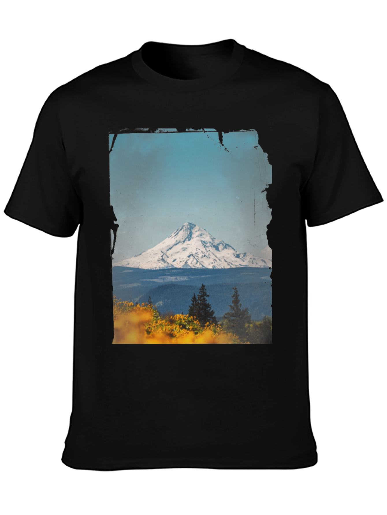 Mountain View Graphic Tee - Black Casual Shirt
