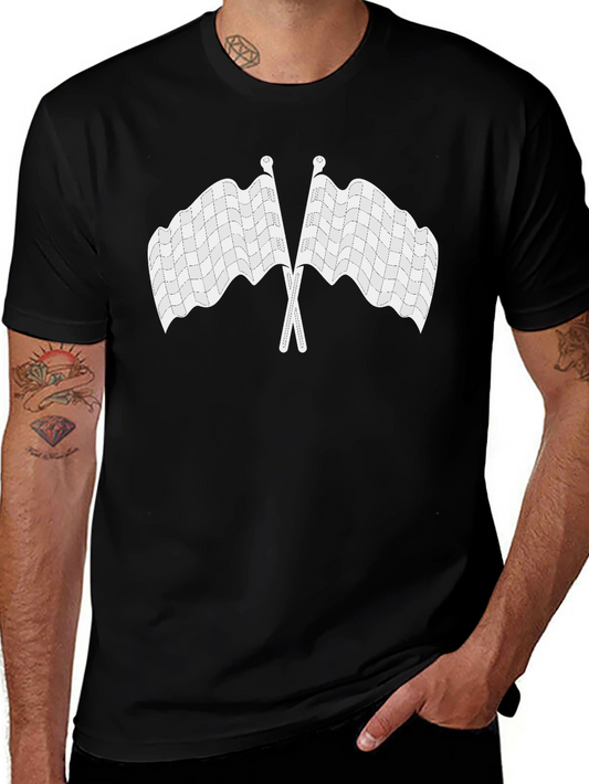 Checkered Flag Graphic Tee - Racing Enthusiast Shirt