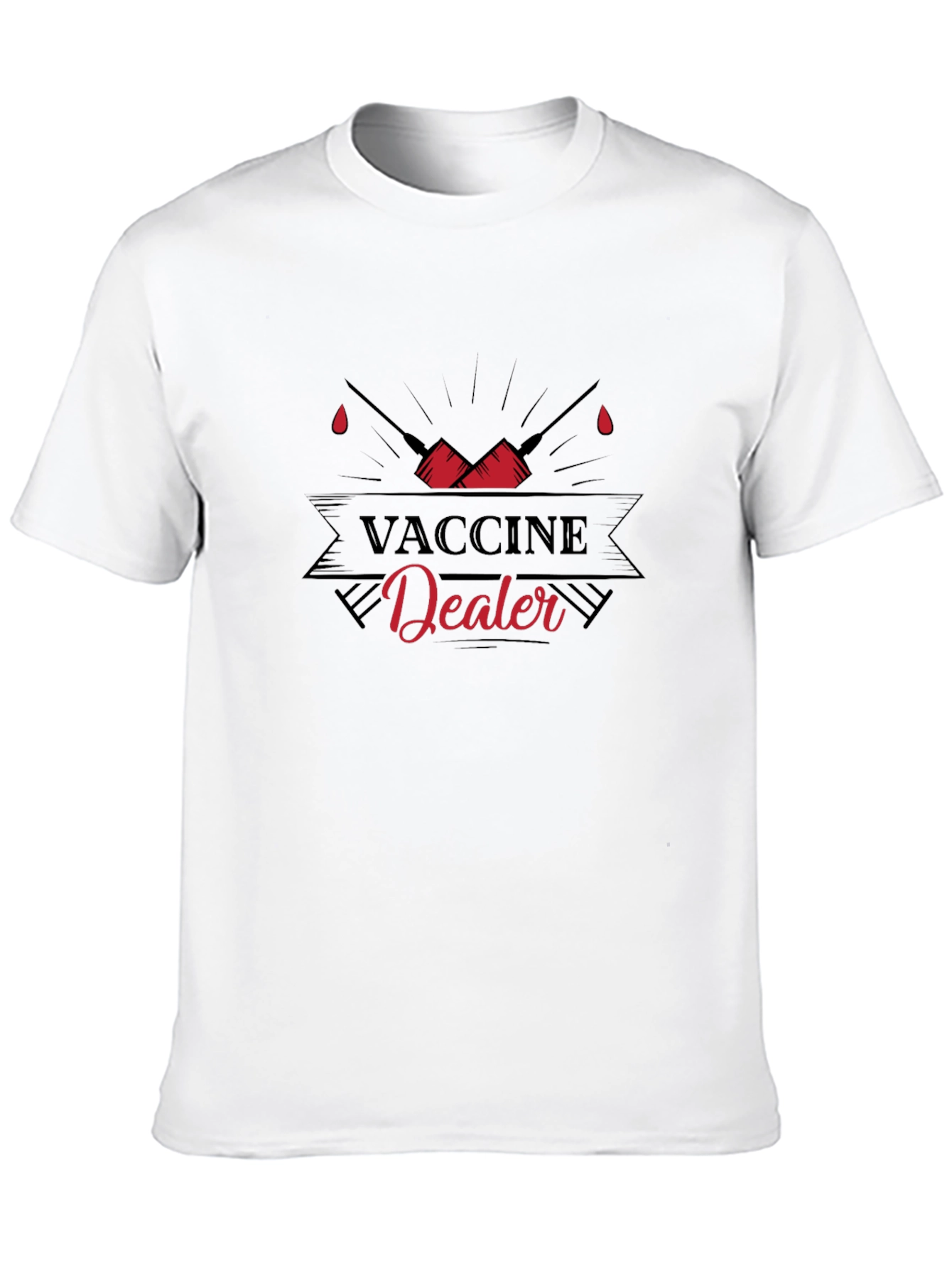Vaccine Dealer Graphic T-Shirt - Black