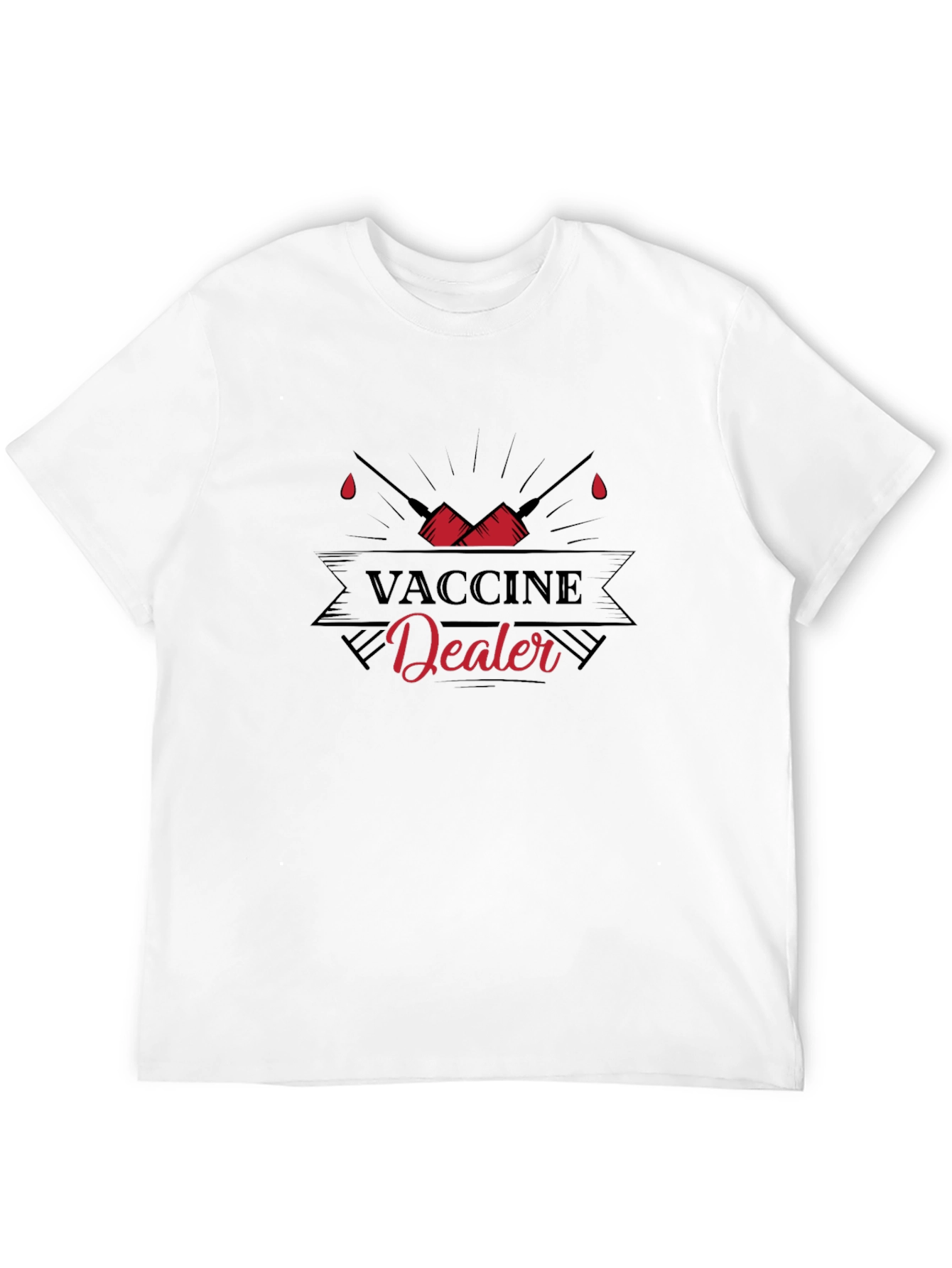 Vaccine Dealer Graphic T-Shirt - Black