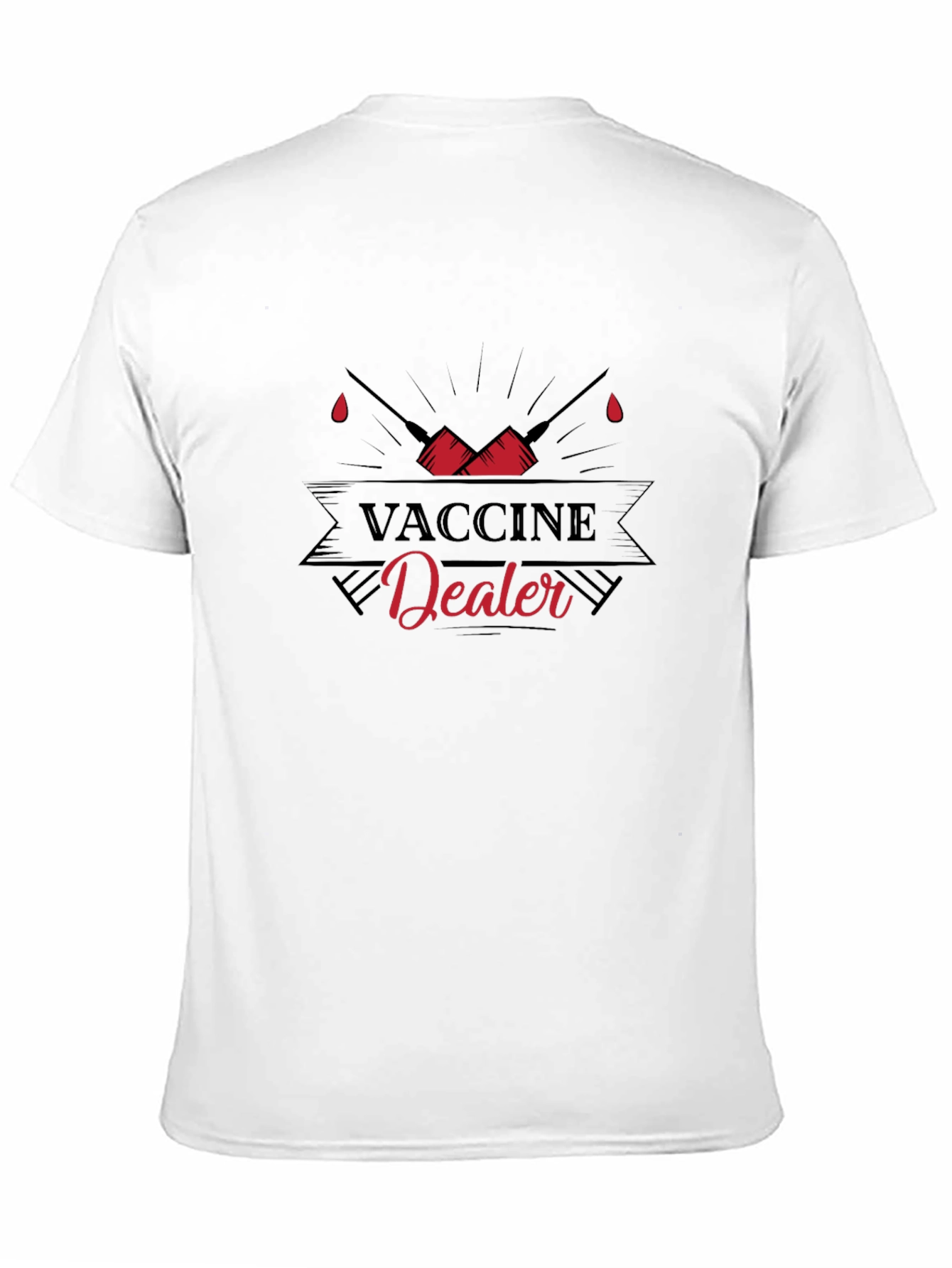 Vaccine Dealer Graphic T-Shirt - Black