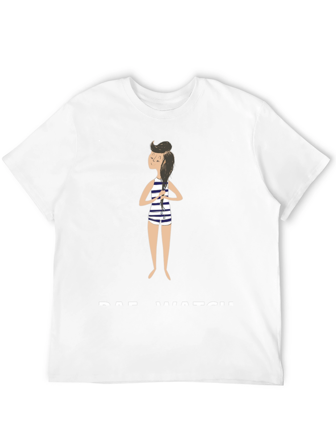 Rae Watch Black T-Shirt - Striped Bathing Suit