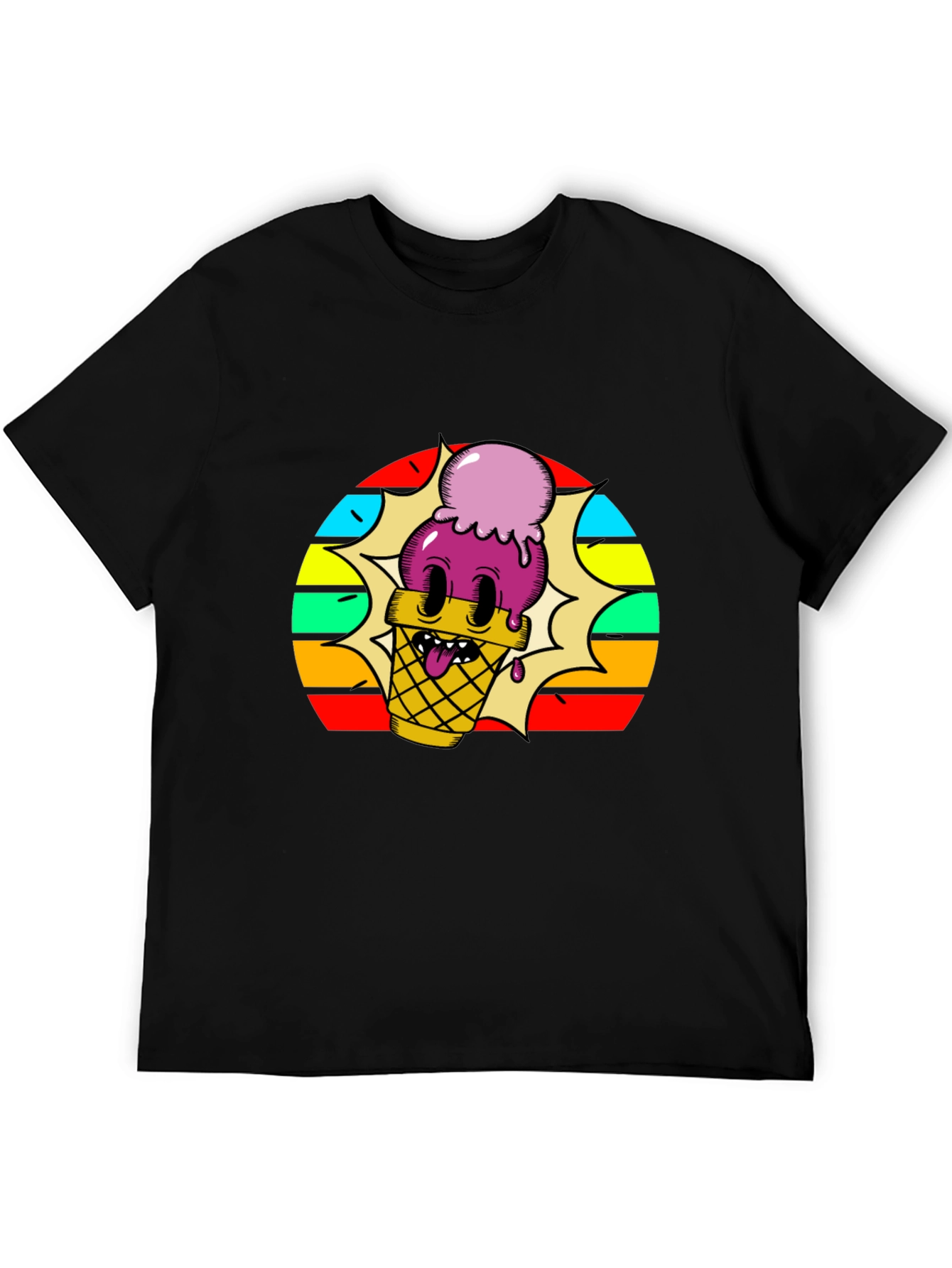 Funky Retro Ice Cream Cone Graphic Tee