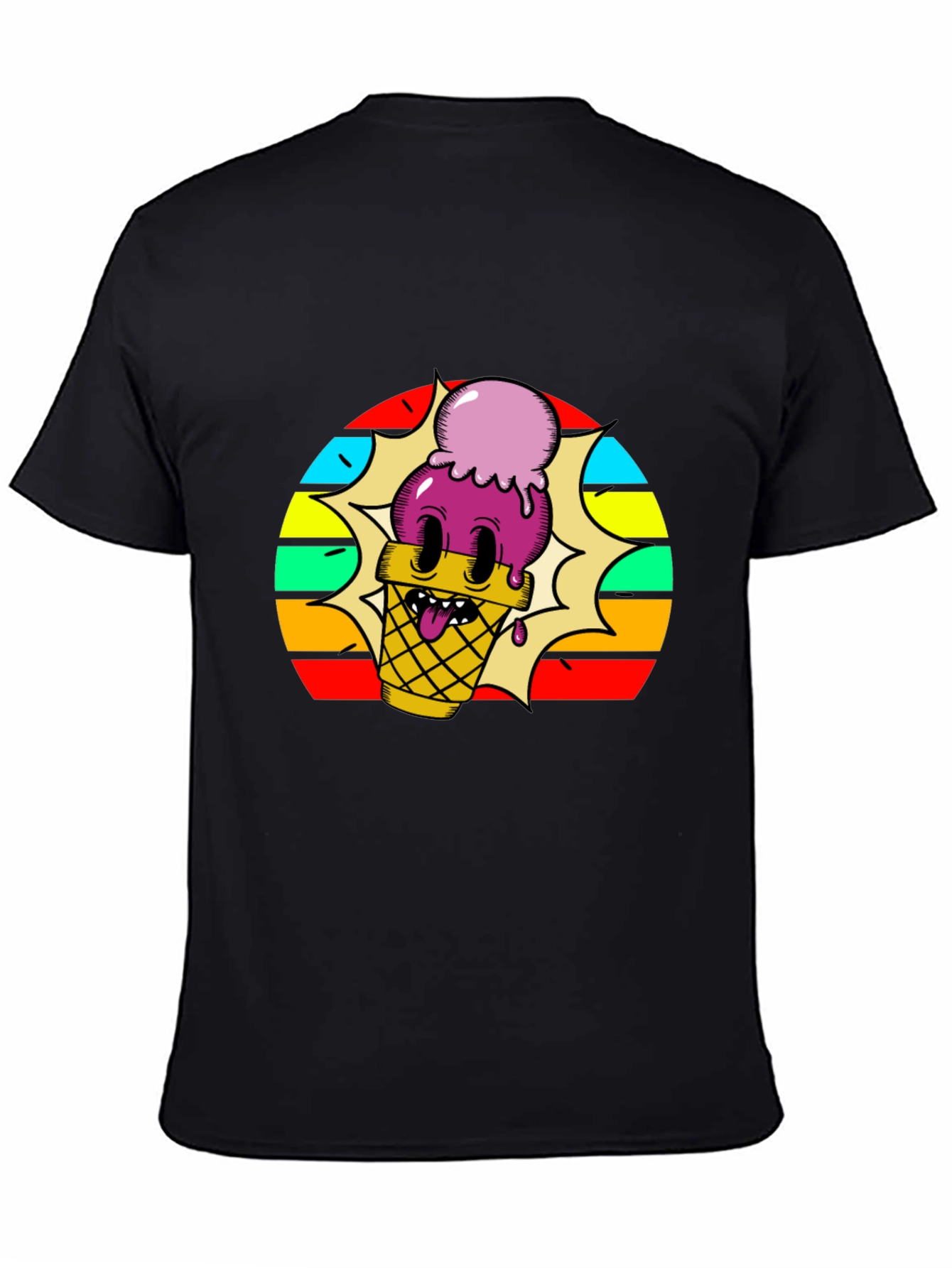 Funky Retro Ice Cream Cone Graphic Tee