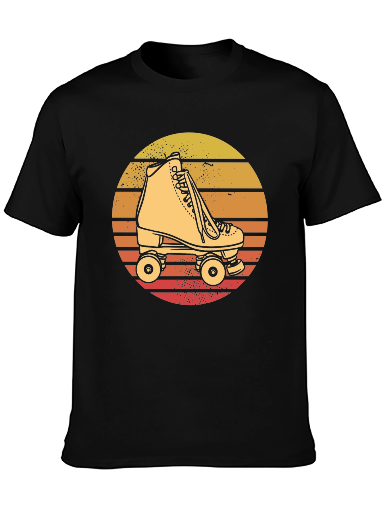 Retro Roller Skate T-Shirt - Sunset Design