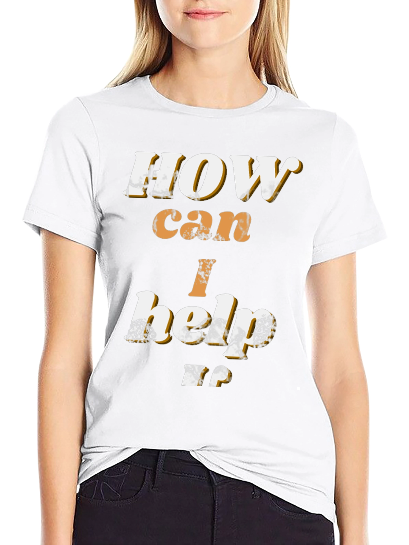 How Can I Help T-Shirt - Black Graphic Tee