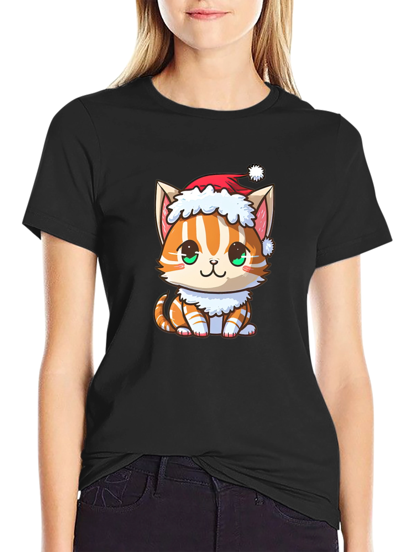 Festive Cat T-Shirt: Holiday Kitten Tee