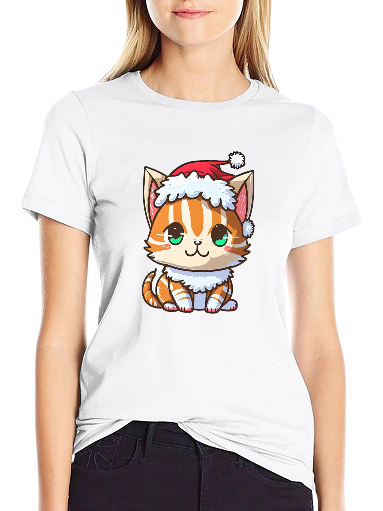 Festive Cat T-Shirt: Holiday Kitten Tee