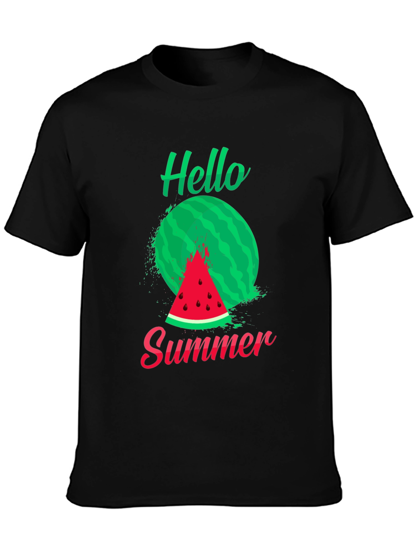 Hello Summer Watermelon Graphic T-Shirt