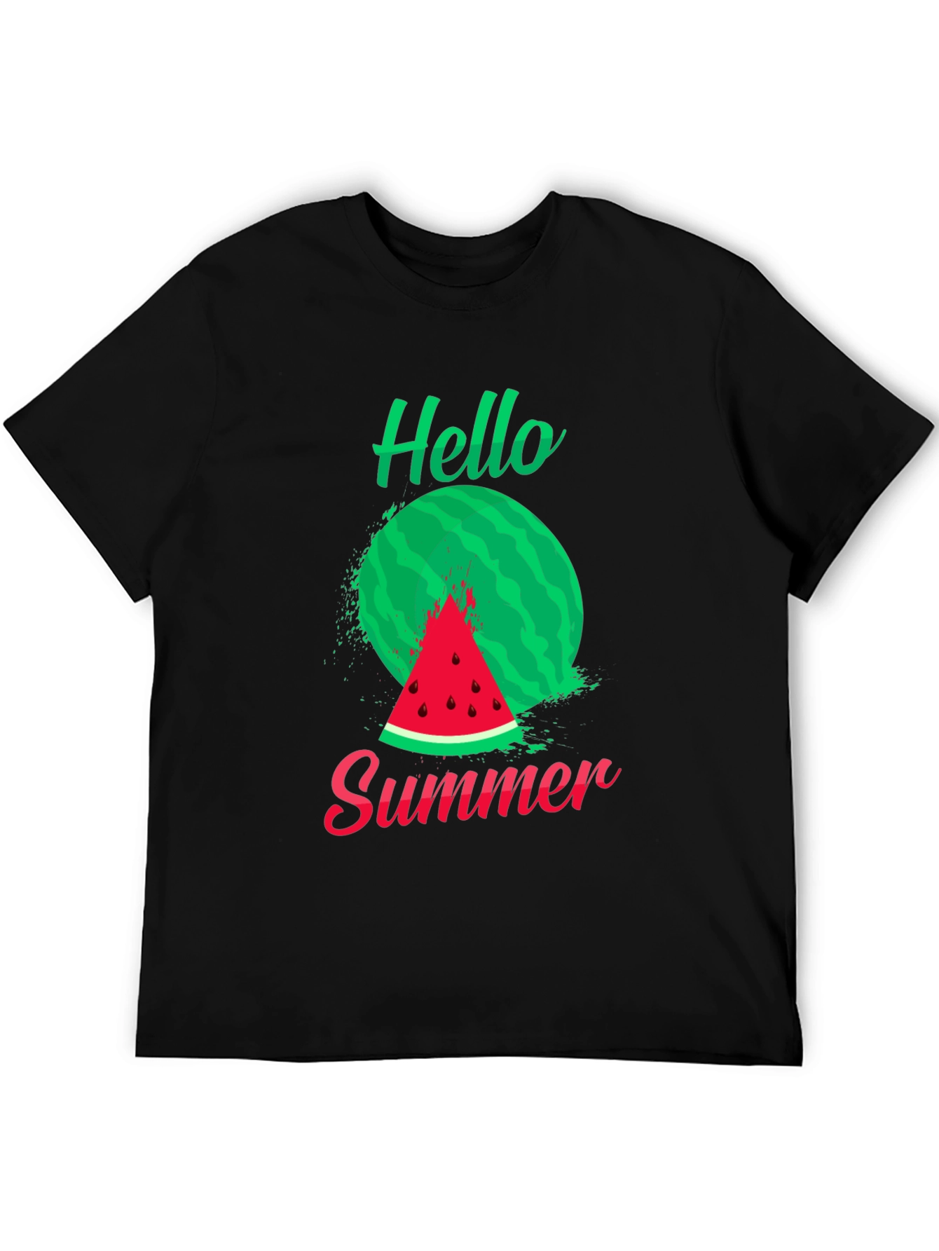 Hello Summer Watermelon Graphic T-Shirt
