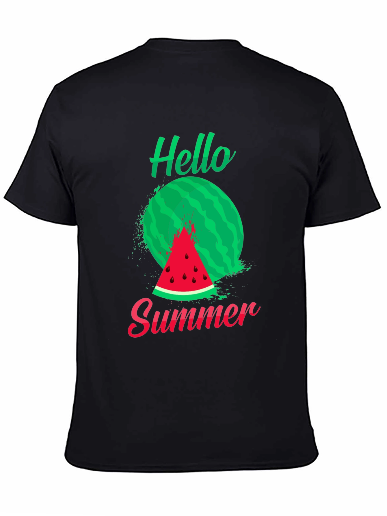 Hello Summer Watermelon Graphic T-Shirt