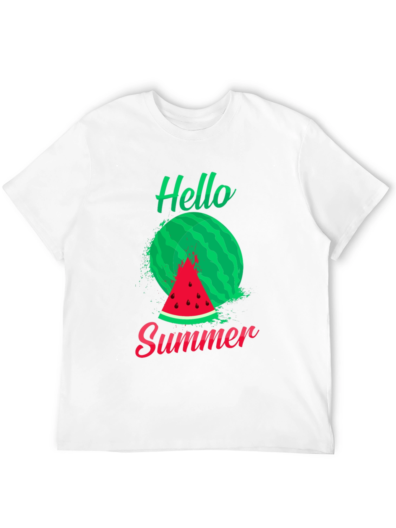 Hello Summer Watermelon Graphic T-Shirt