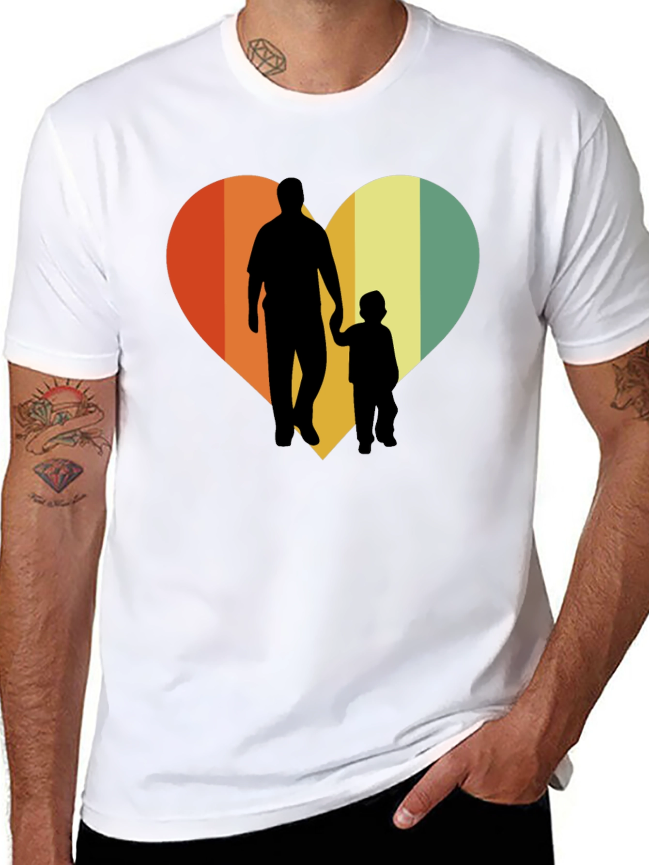 Dad & Son Heart Graphic Tee