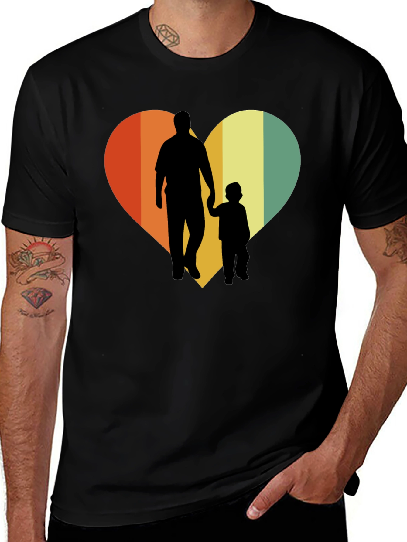 Dad & Son Heart Graphic Tee