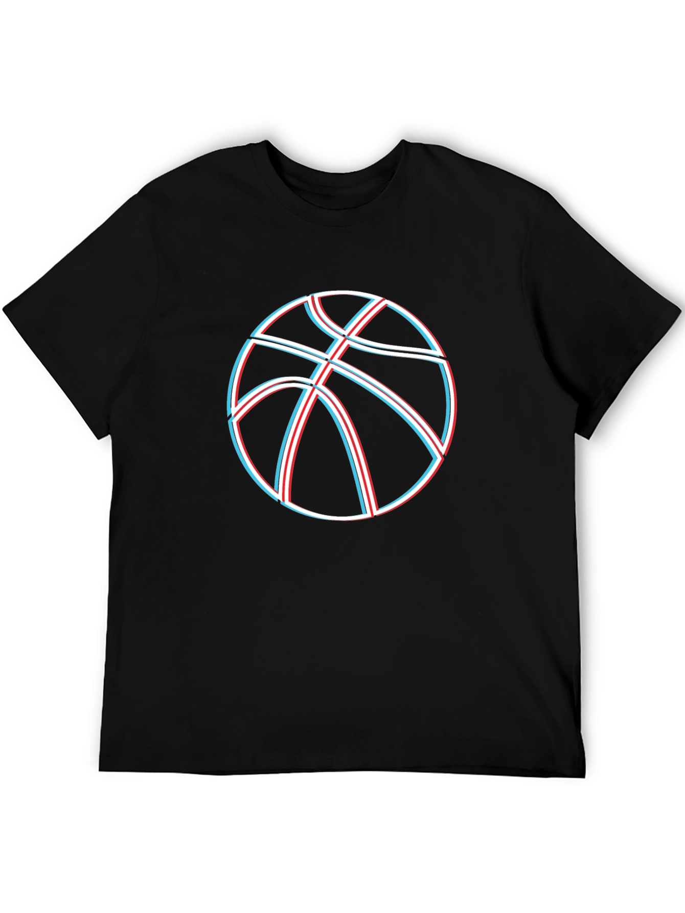 Basketball Graphic Tee - Black Cotton Blend
