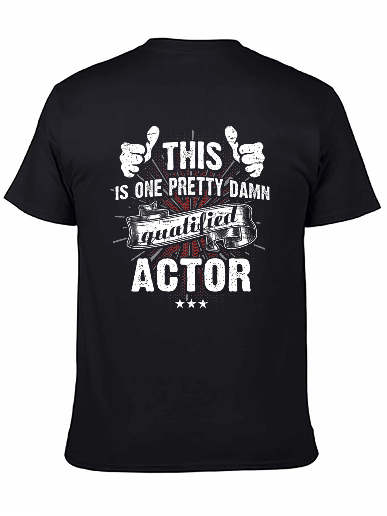 Qualified Actor Black Graphic T-Shirt