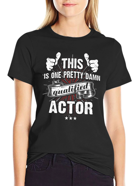 Qualified Actor Black Graphic T-Shirt