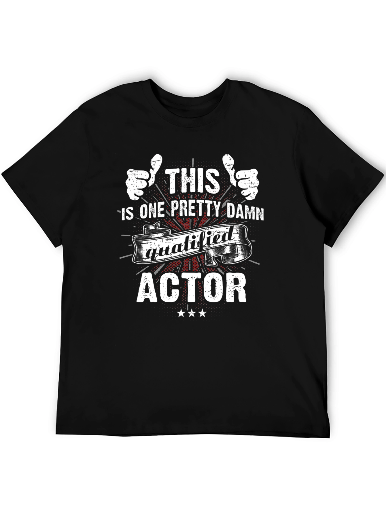 Qualified Actor Black Graphic T-Shirt