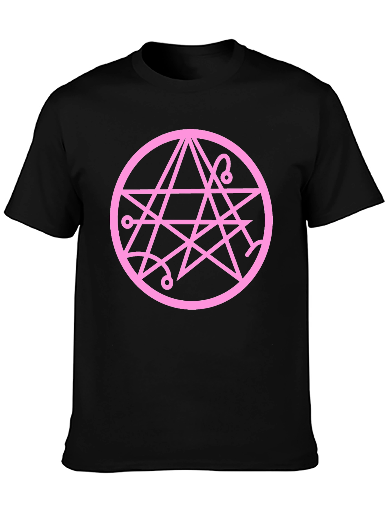 Occult Symbol Graphic Tee - Soft Black Cotton