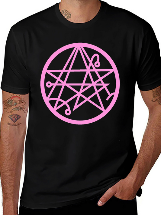 Occult Symbol Graphic Tee - Soft Black Cotton