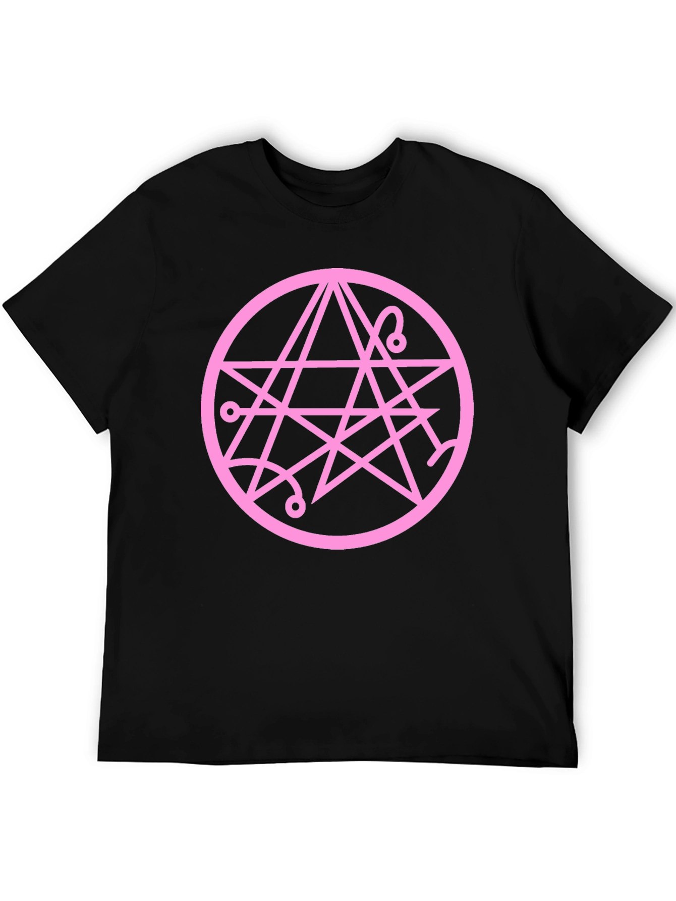 Occult Symbol Graphic Tee - Soft Black Cotton