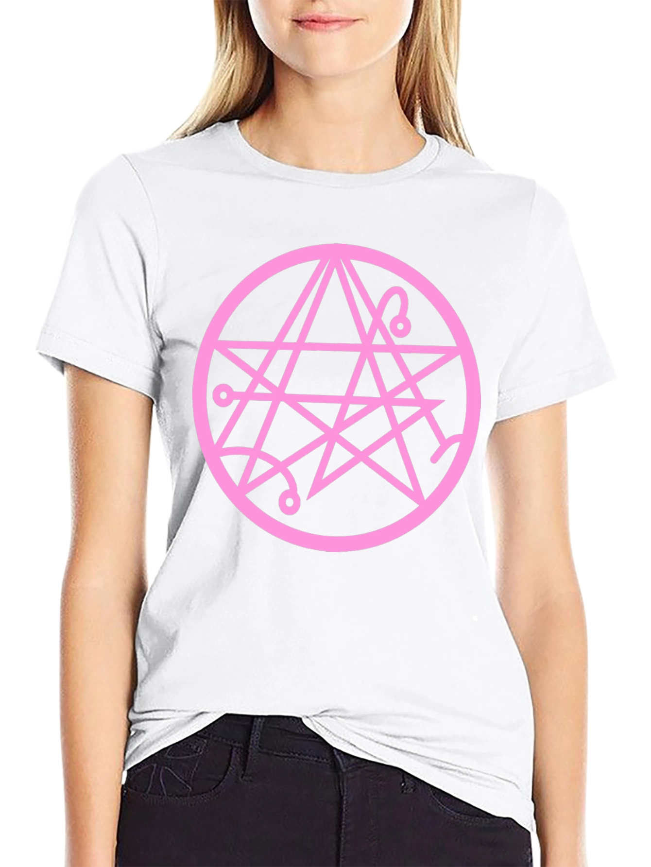 Occult Symbol Graphic Tee - Soft Black Cotton