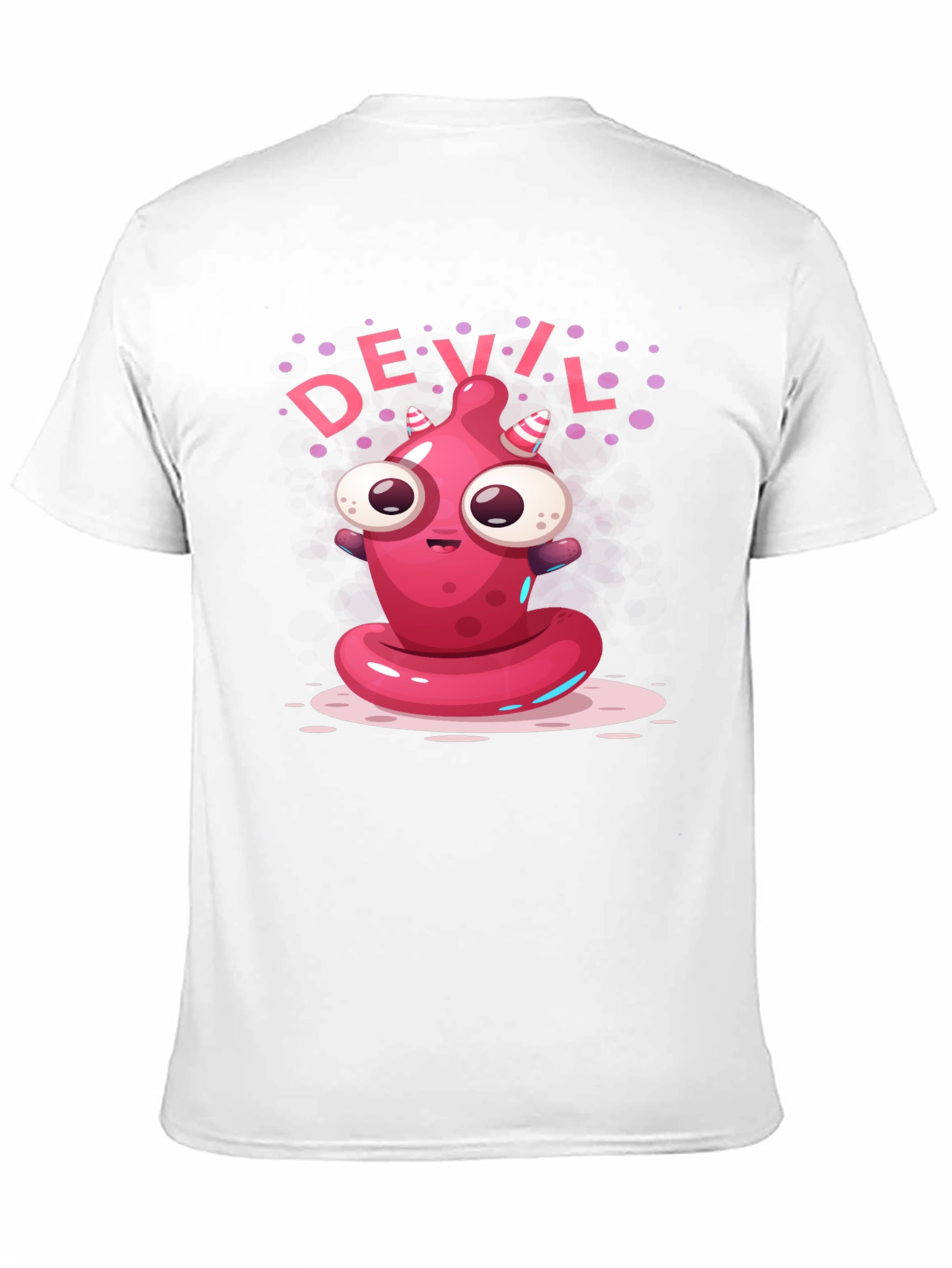 Devil Cartoon Graphic Black T-Shirt