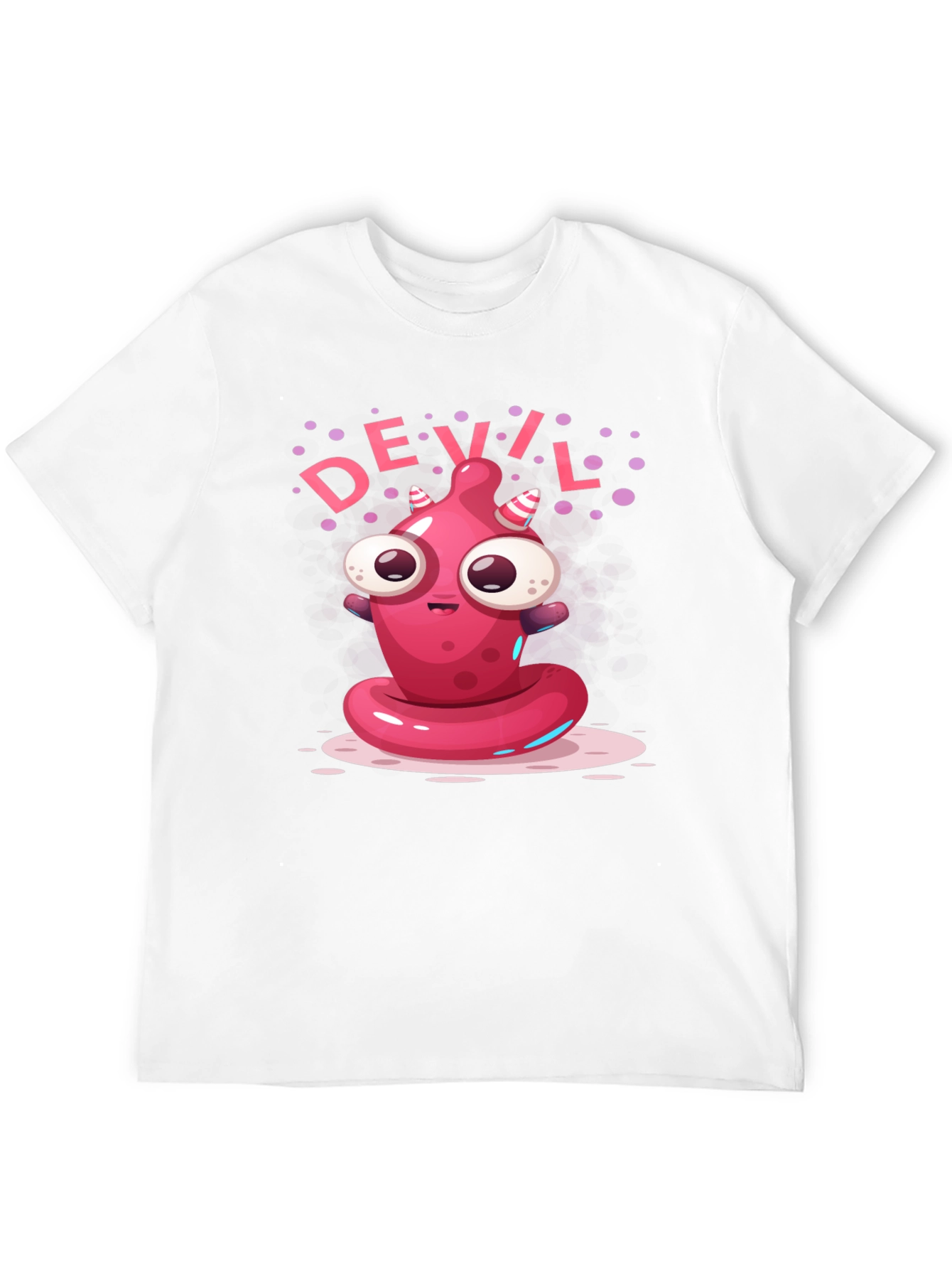 Devil Cartoon Graphic Black T-Shirt