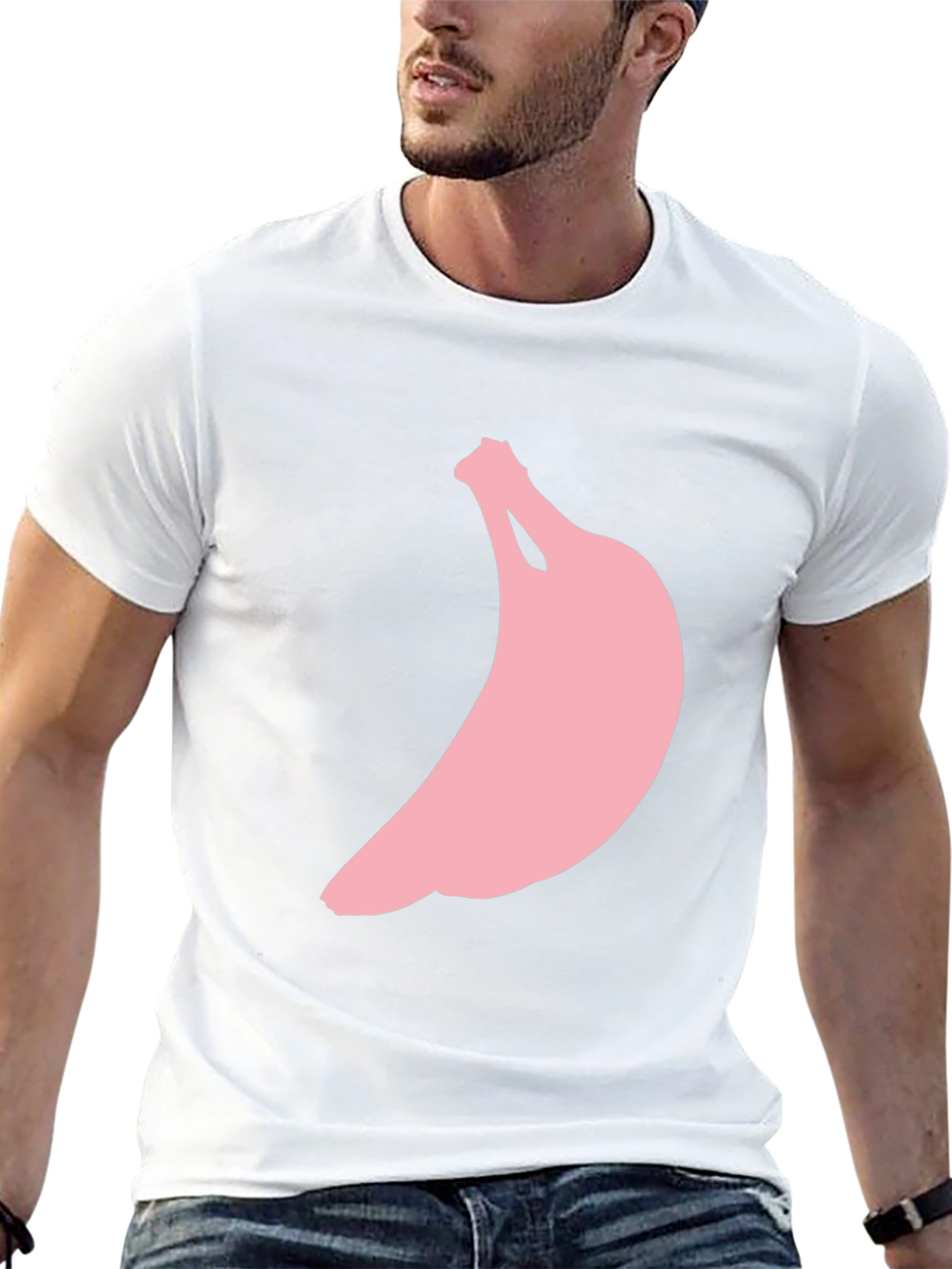 Pink Banana Graphic Black Tee