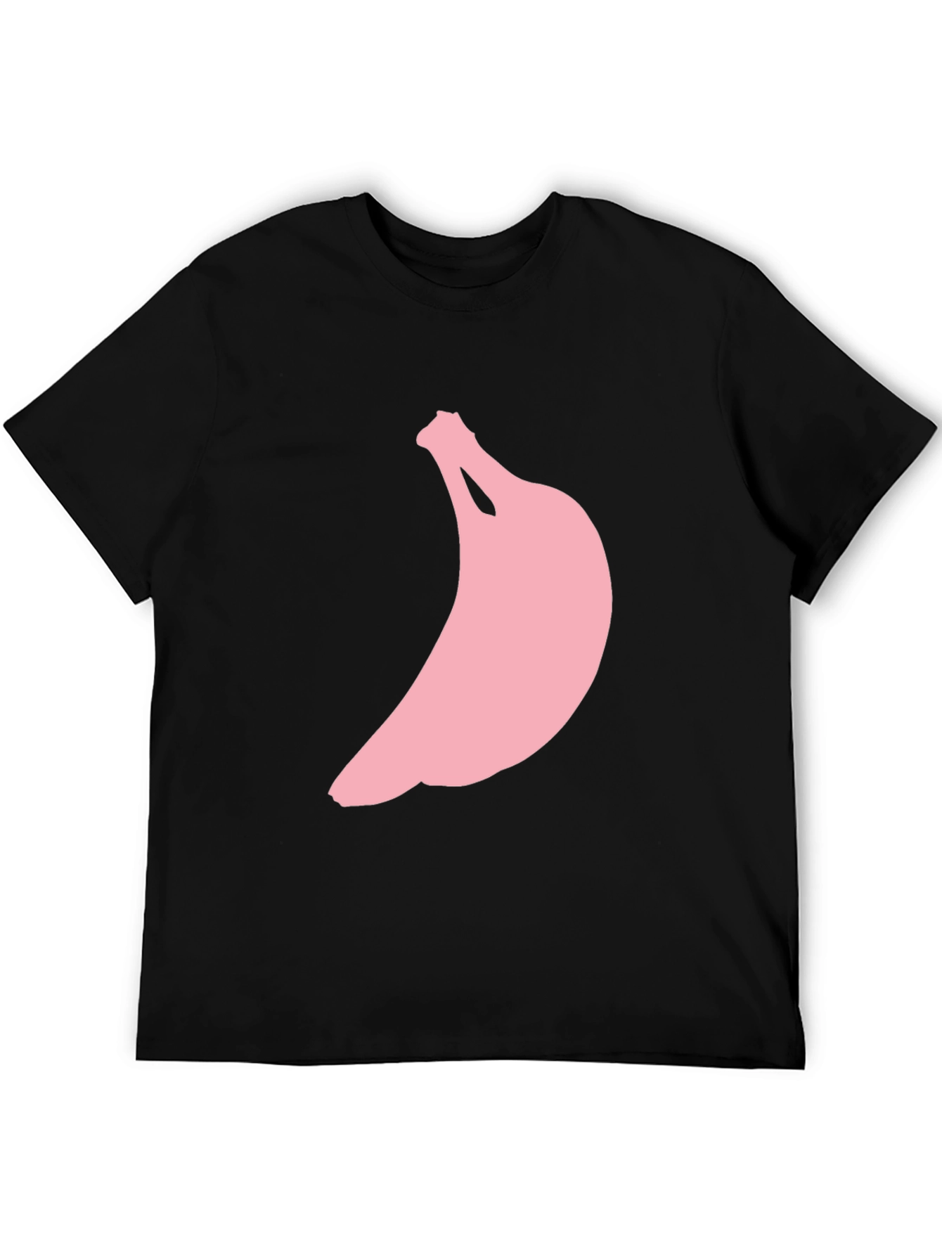 Pink Banana Graphic Black Tee