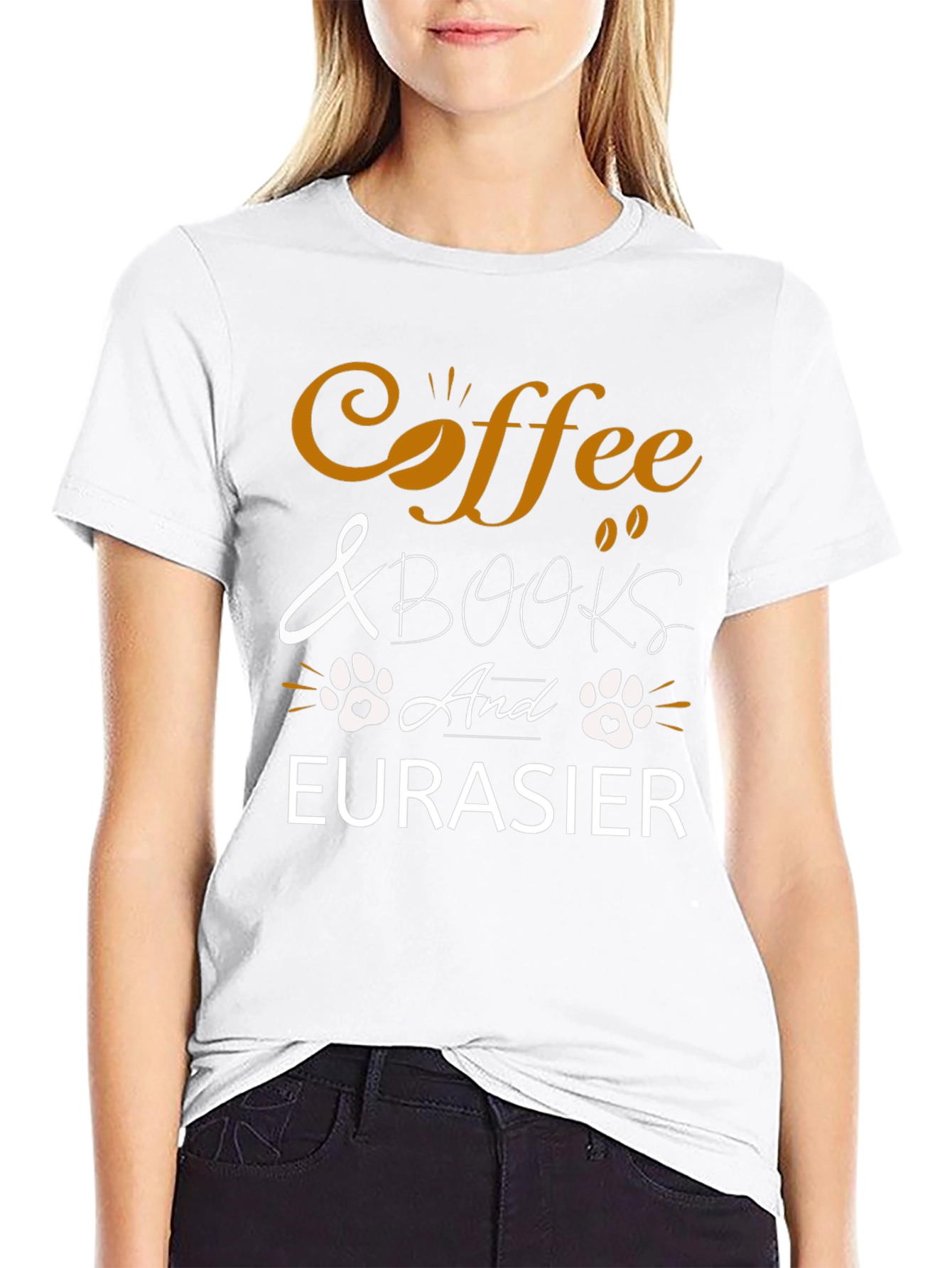 Coffee & Books and Eurasier T-Shirt