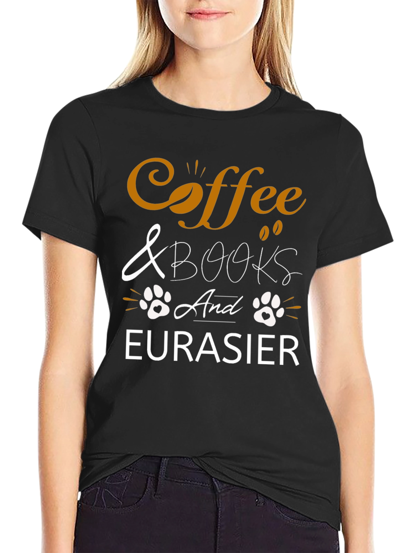 Coffee & Books and Eurasier T-Shirt