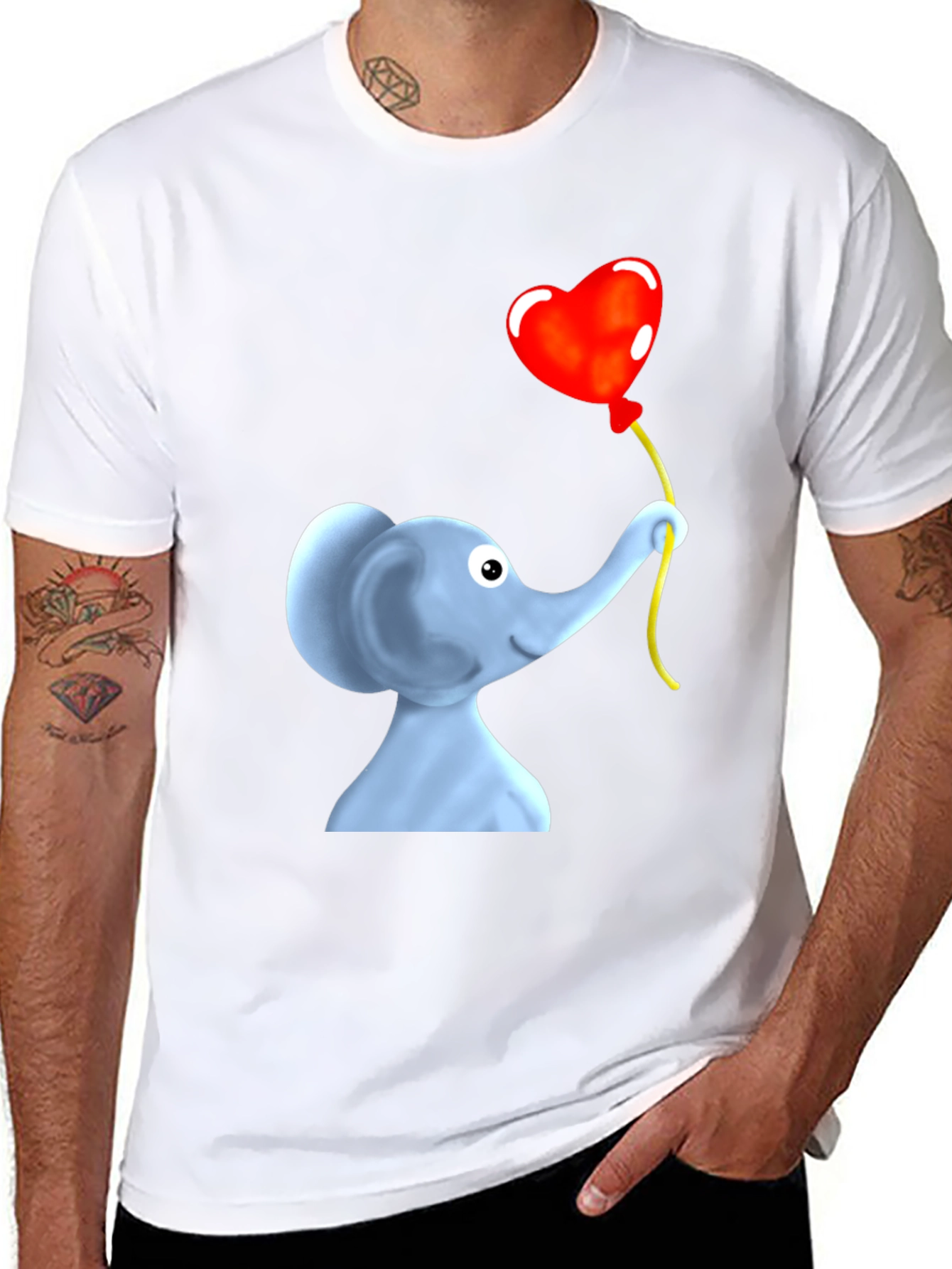 Elephant Heart Balloon Graphic Tee