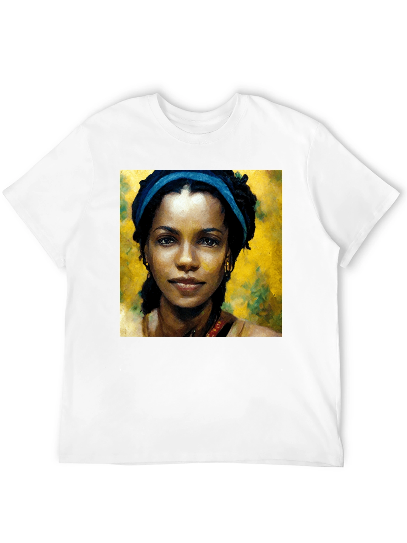 African Woman Portrait Black T-Shirt
