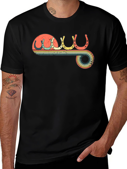 Retro Horseshoe T-Shirt - Lucky Vintage Style