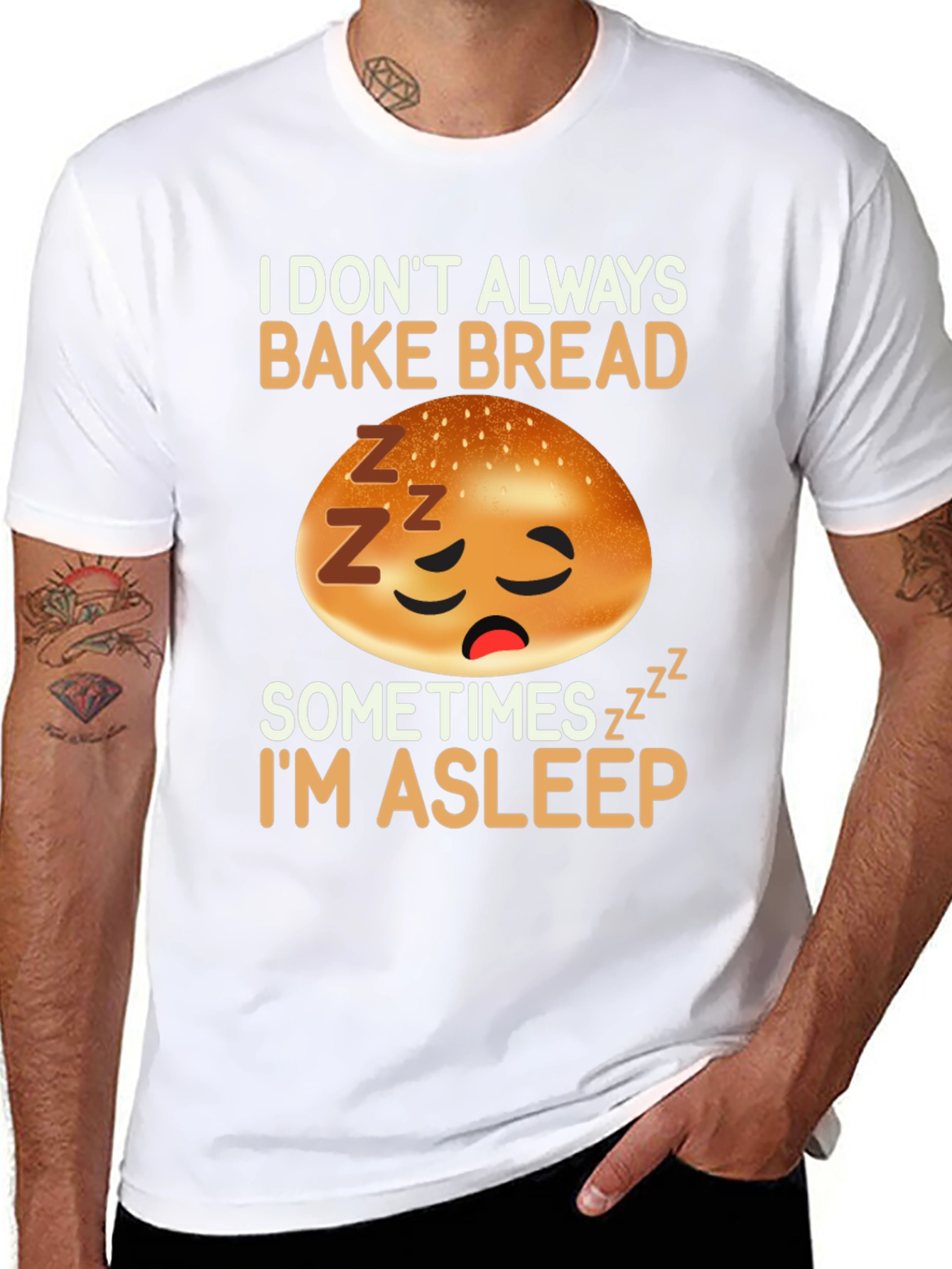 Funny Sleeping Bread Baker T-Shirt