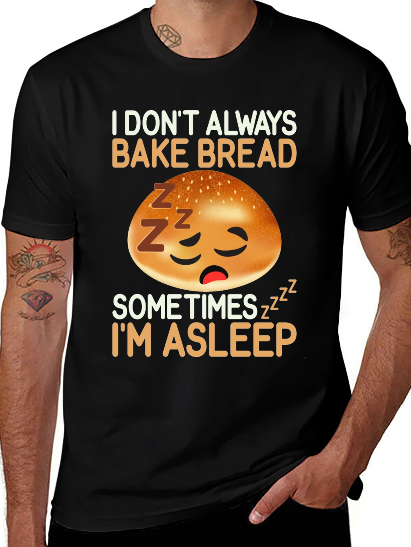 Funny Sleeping Bread Baker T-Shirt