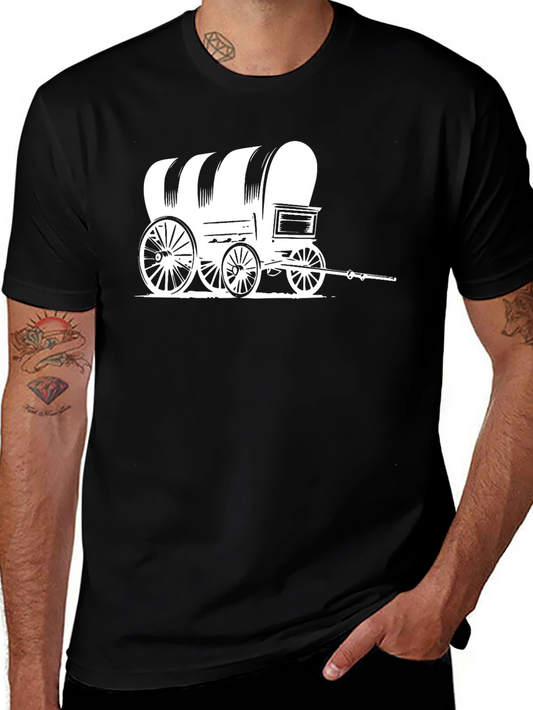 Covered Wagon Graphic Tee - Western Style