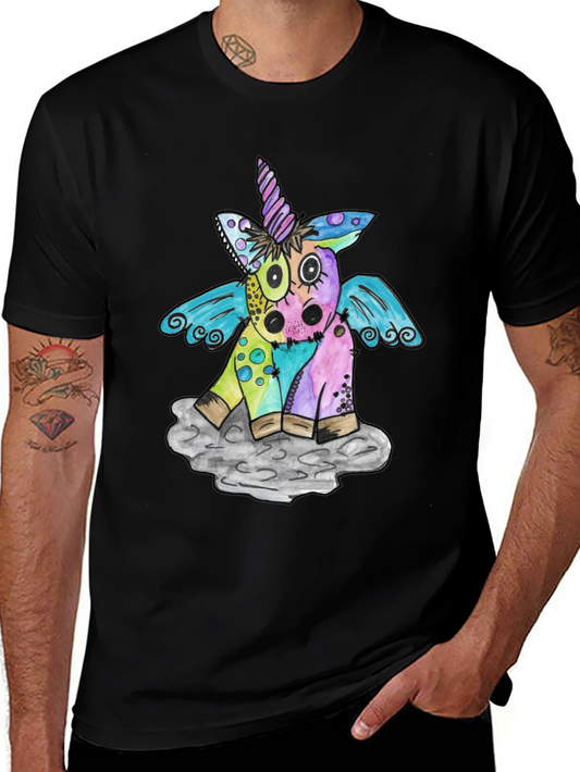 Whimsical Unicorn Graphic Tee - Quirky Style