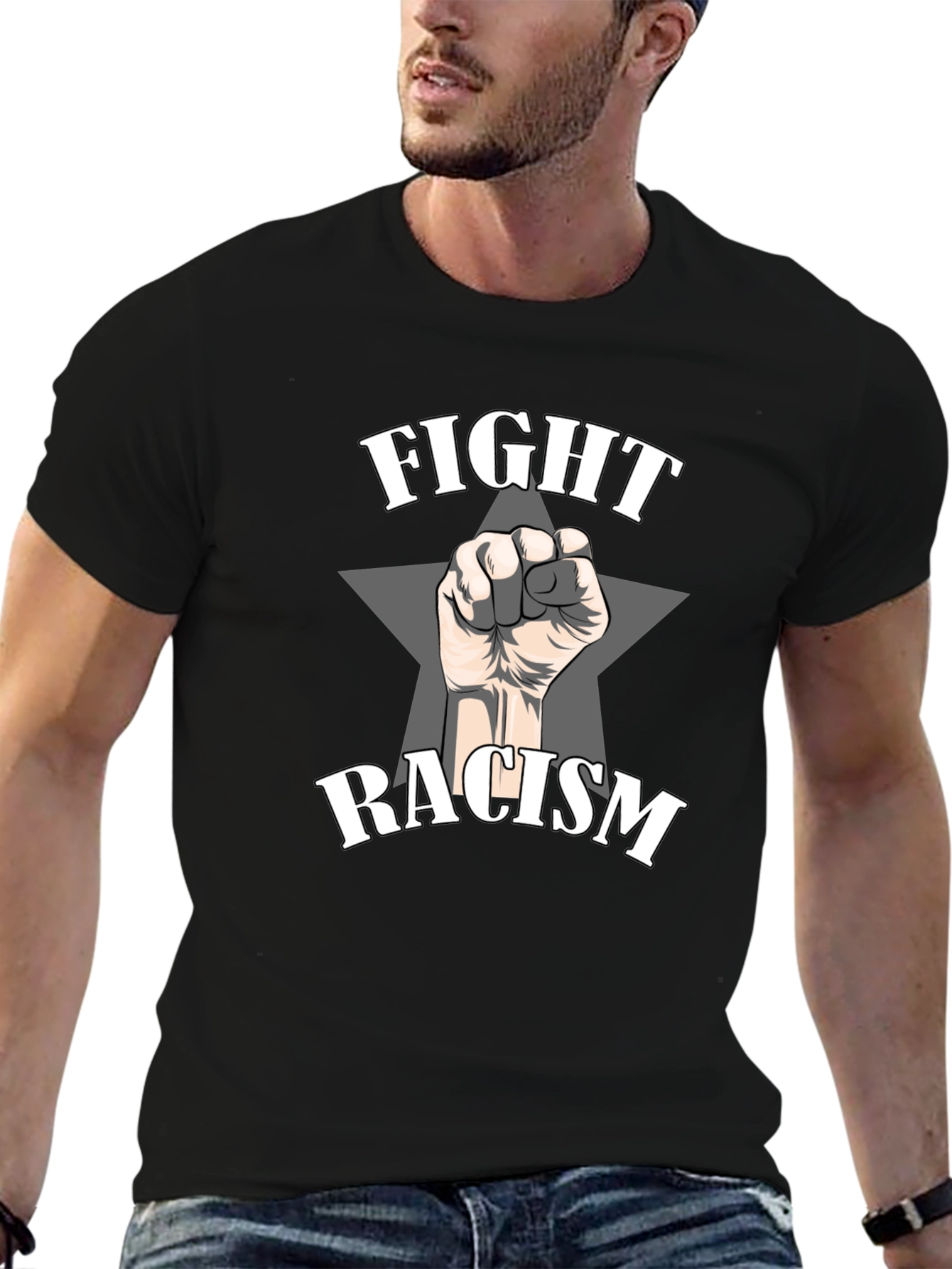 Fight Racism T-Shirt - Black