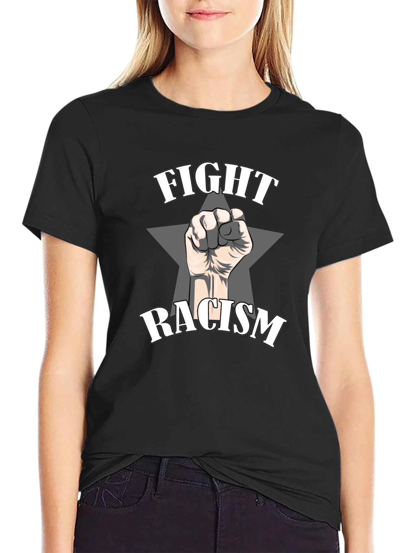 Fight Racism T-Shirt - Black
