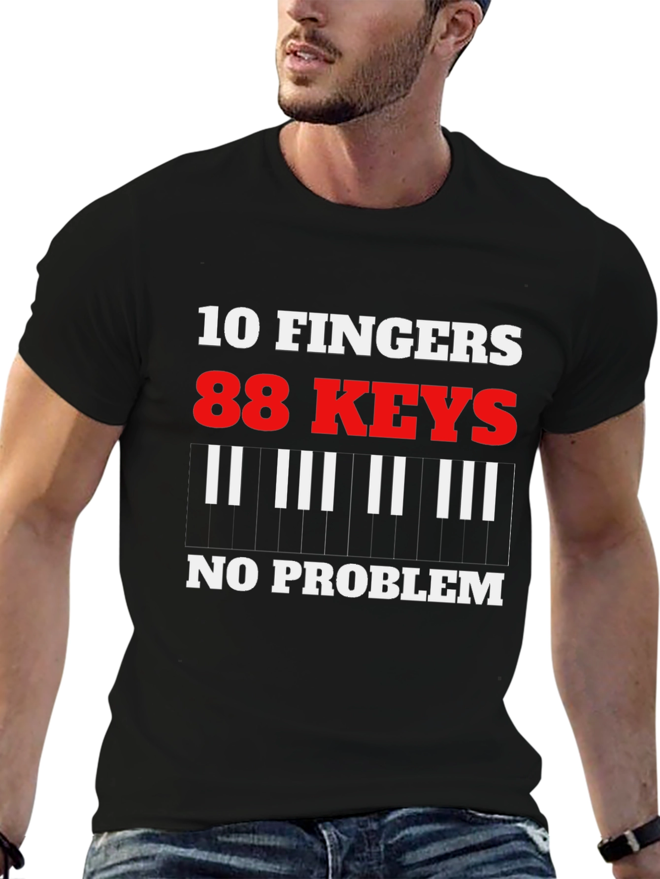 Piano Player T-Shirt - 10 Fingers 88 Keys