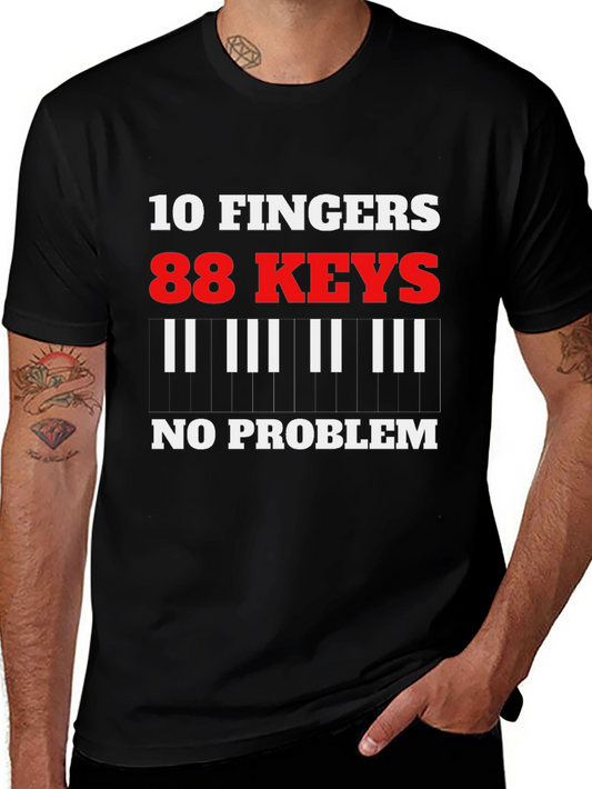 Piano Player T-Shirt - 10 Fingers 88 Keys